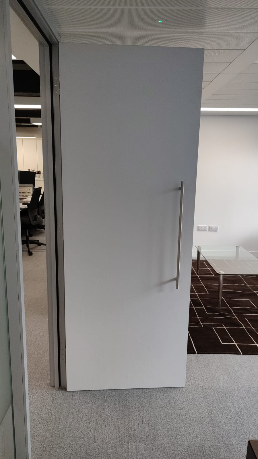 New doors with stainless steel pull handles